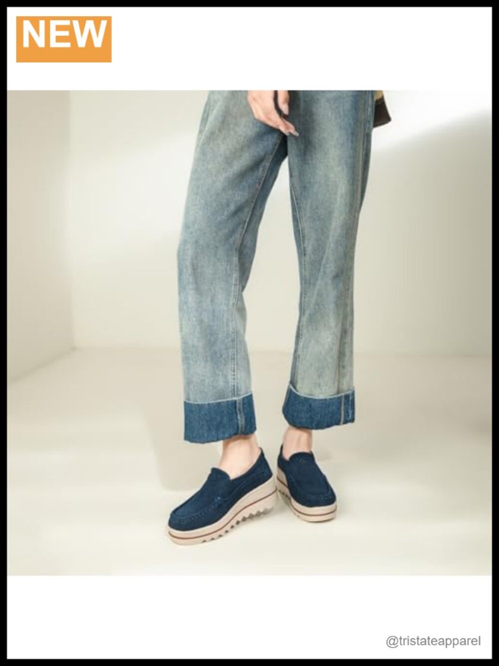 Suede Platform Loafers Slip-On Comfortable Penny Wedge Shoes Dressy Casual Work - Picture 2 of 6